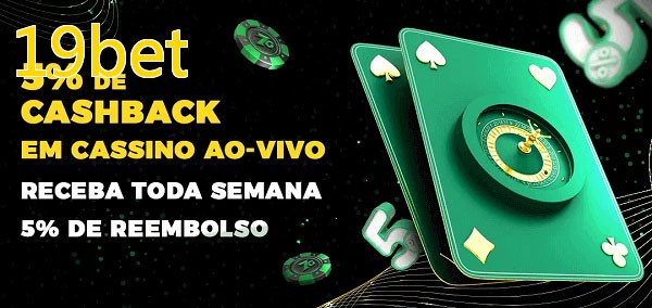 Promoções do cassino ao Vivo 19bet